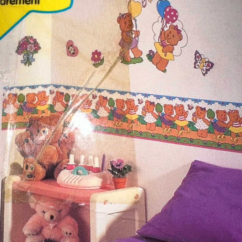 Vintage 1993 “Playtime Bears” Wallpaper Border